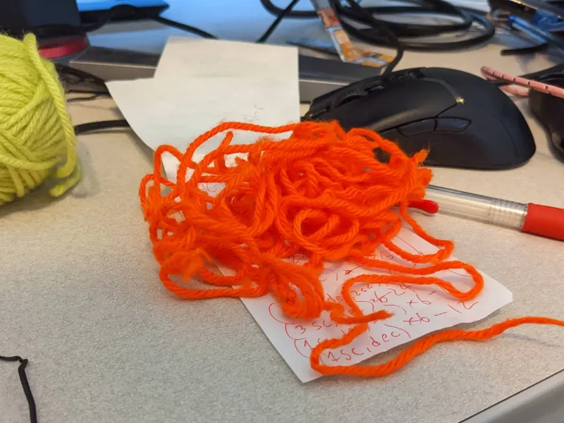 wasted yarn